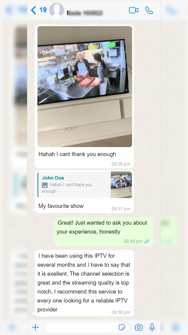 WhatsApp conversation between a subscriber and Lynx IPTV support — screenshot 2 of 9