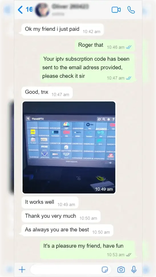 WhatsApp conversation between a subscriber and Lynx IPTV support — screenshot 4 of 9